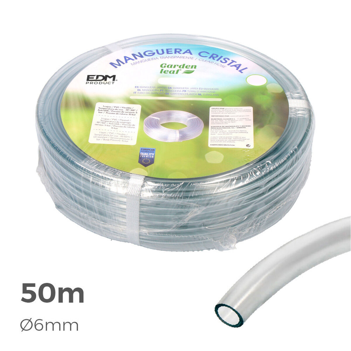Manguera EDM Cristal Ø 8 mm (50 m)